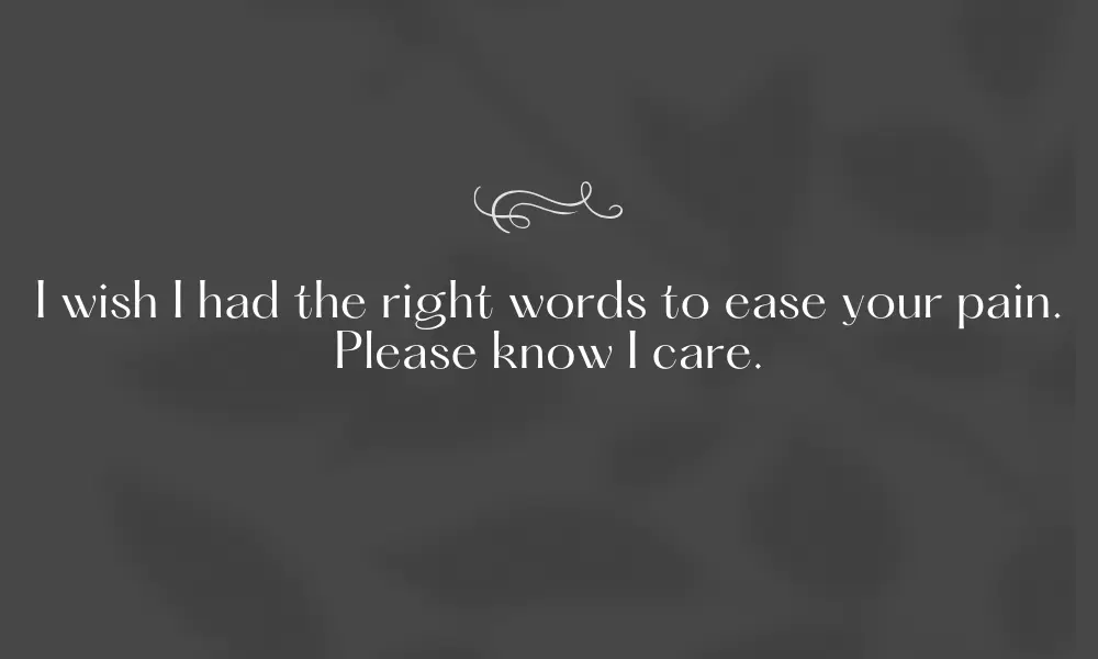 Sympathy Gift Card Message